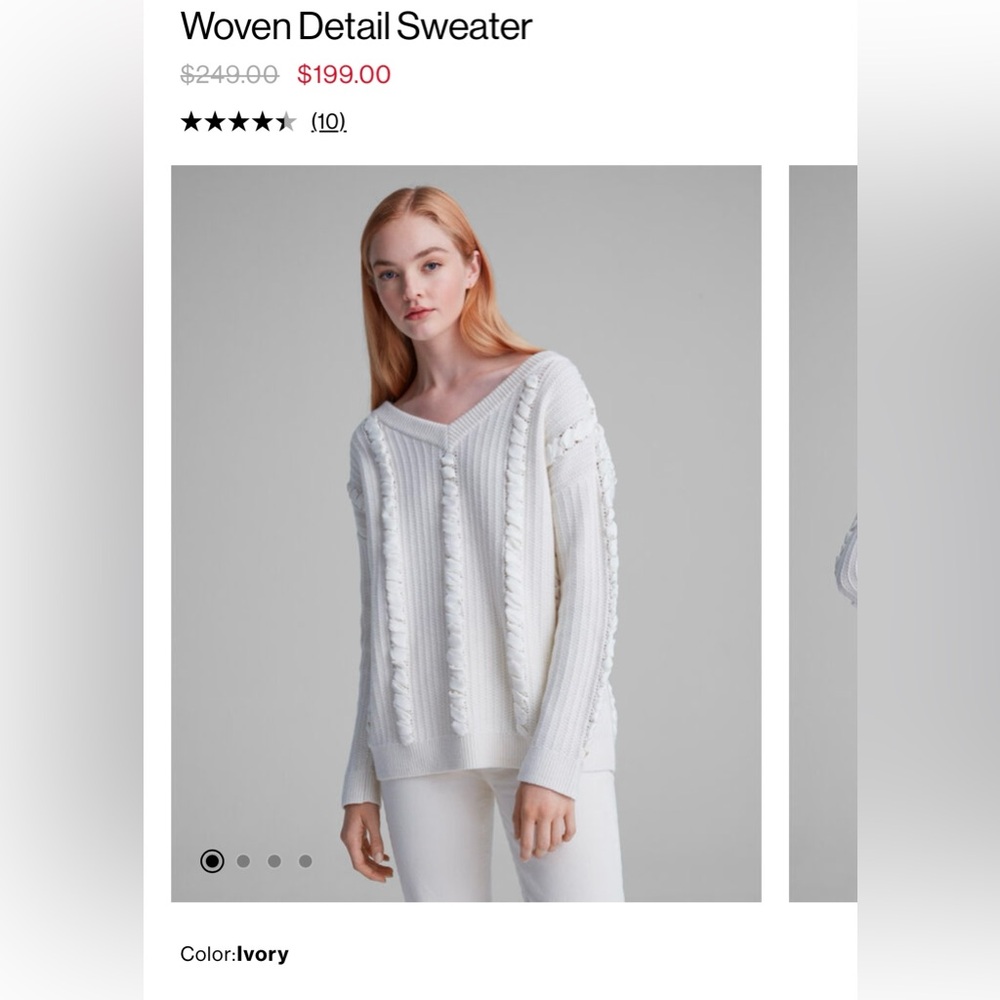 Club Monaco Woven Detail Sweater
